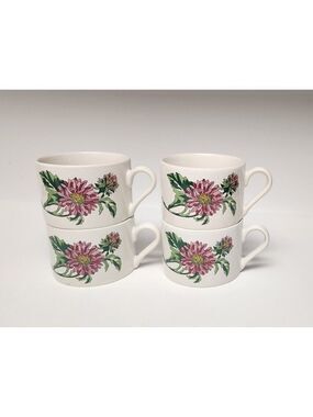 International Tableworks Terrace Blossoms Coffee Lot of 4 Tea Mugs